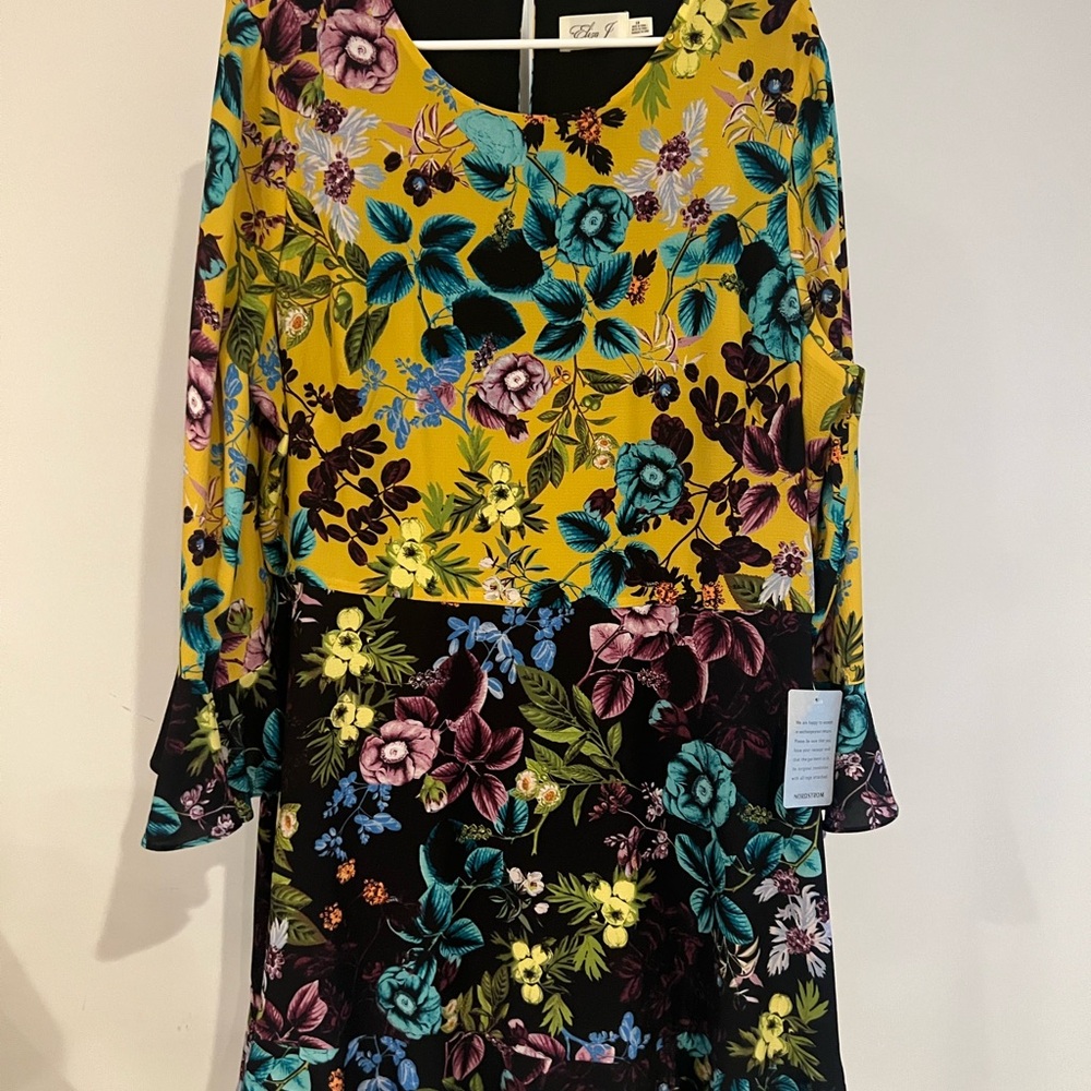 Eliza J Floral Long Sleeve Dress